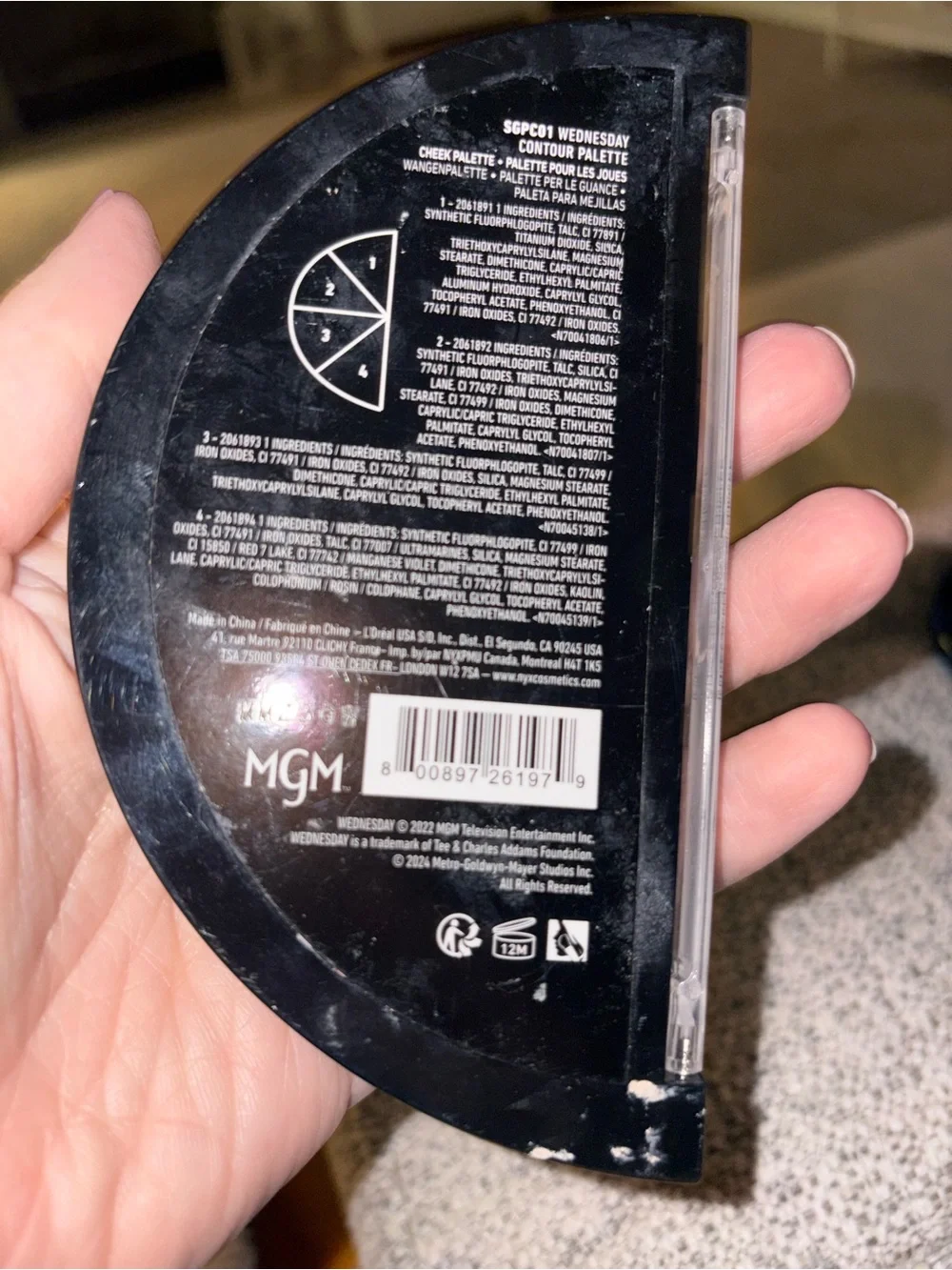 NYX Wednesday Contour Palette — Warm Brown & Deep Plum